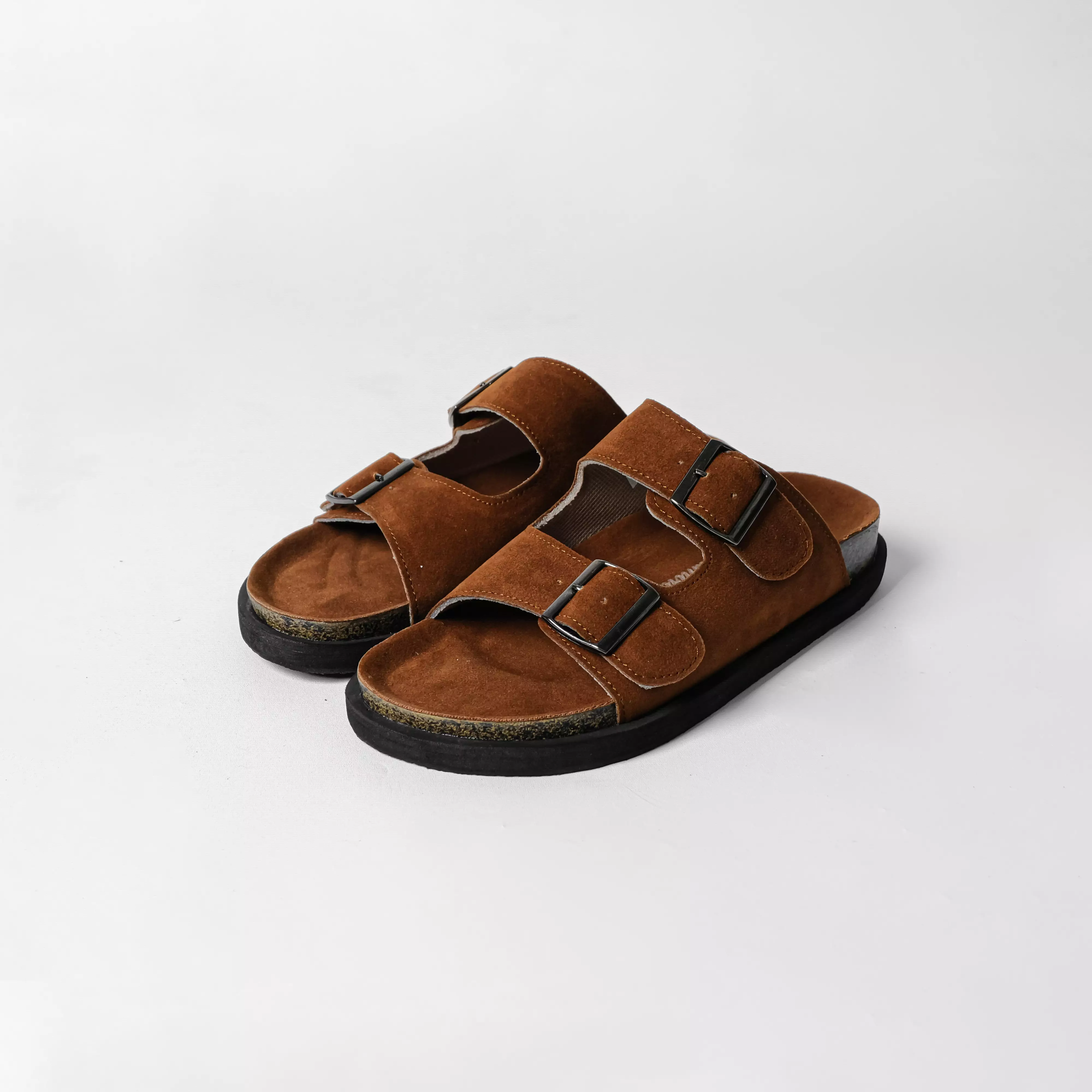 Pamole Sandal Wanita Kekinian Sendal Cewek Sandal Flat Wanita - Magi Series - Coklat Tua
