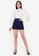 ZALORA WORK navy Front Pleat Detail Shorts 33653AA047F914GS_4