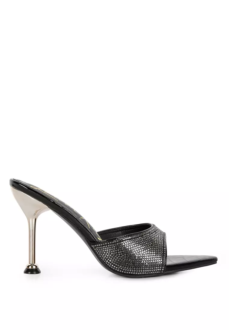 Discount on London Rag  shoes - SKU: White Diamante Ballroom Stiletto Sandals