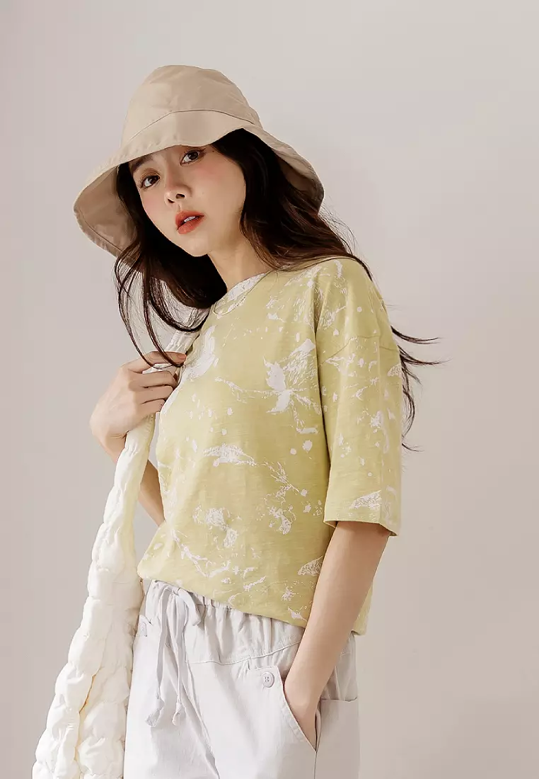 Hand-Painted Floral Cotton Top [AB19463]