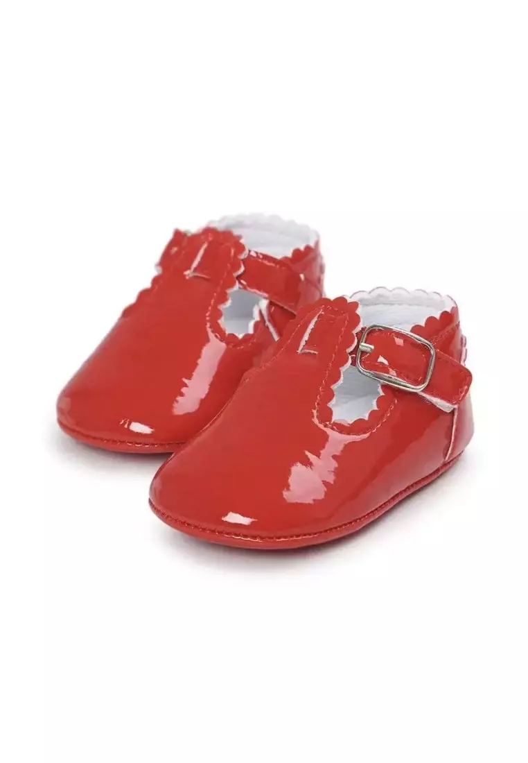 Discount on Raising Little  shoes - SKU: Colored Patent Tbars Shoes - Red
