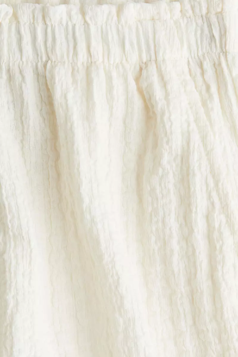 Crinkled jersey shorts