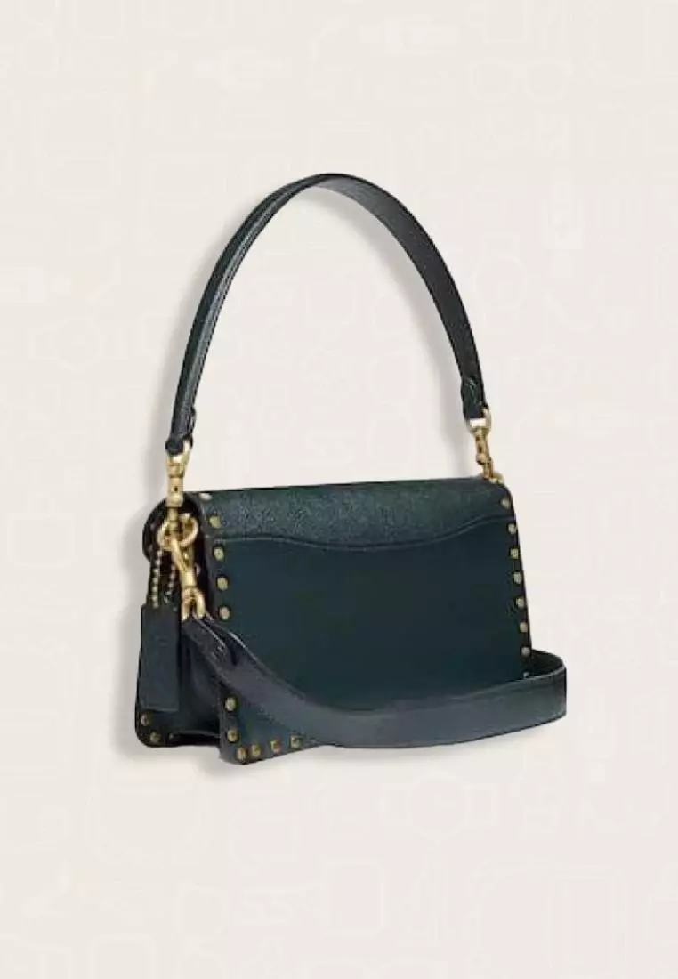 Coach Tabby Shoulder Bag 26 In Colorblock With Rivets Pacific Blue Multi