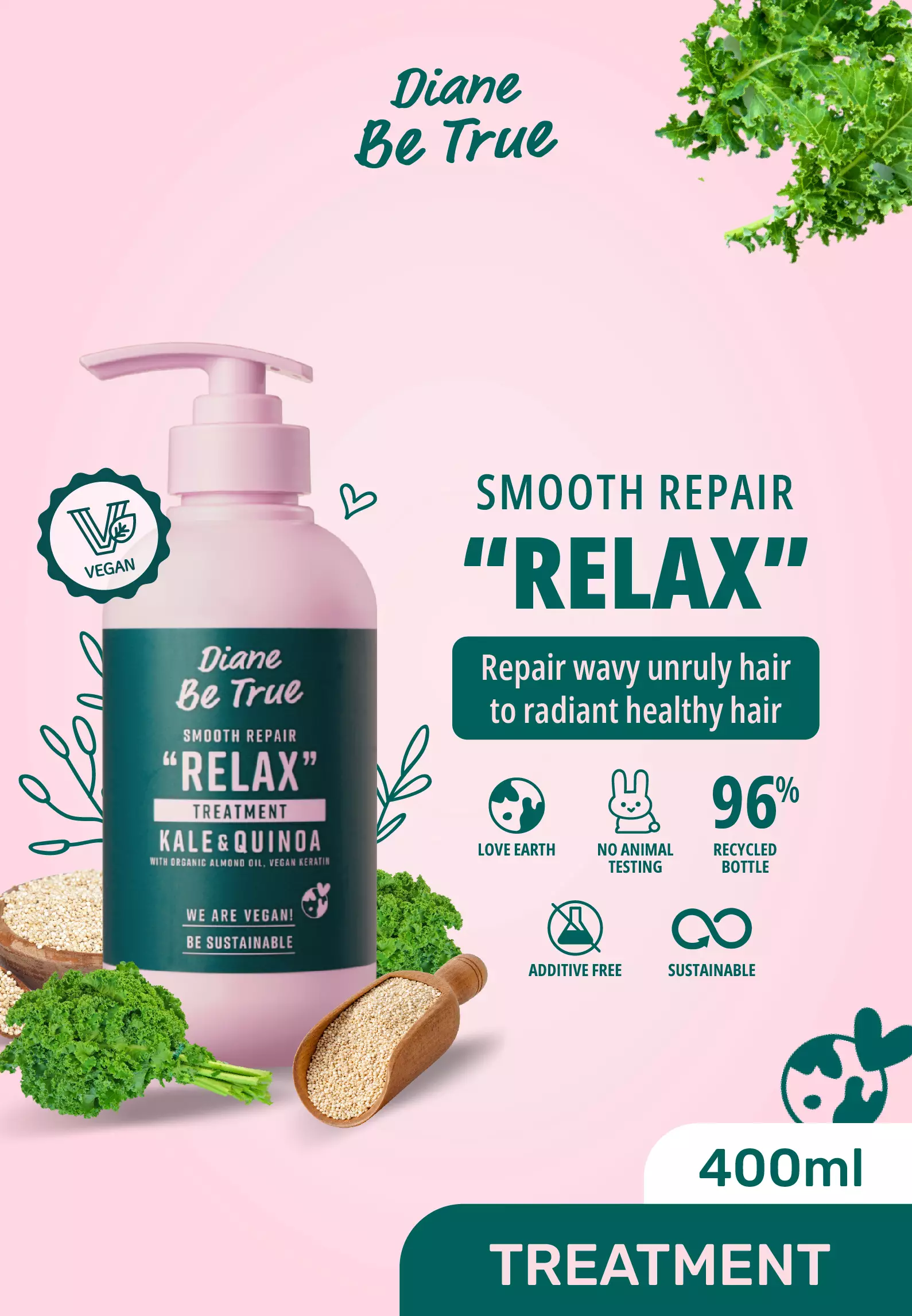 Diane Be True Smooth Repair Relax Treatment (Conditioner) 400ml