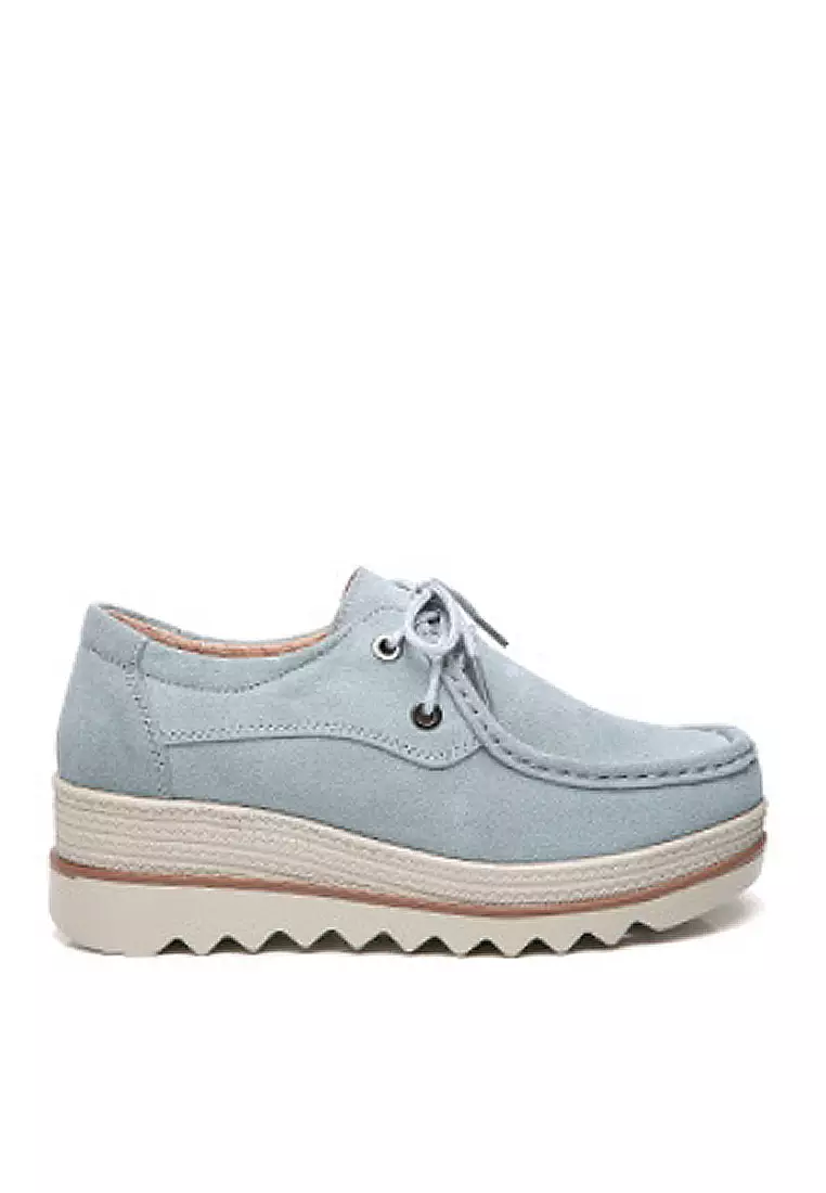 Discount on Twenty Eight Shoes  shoes - SKU: VANSA Cow Suede Loafer Wedge VSW-C3089
