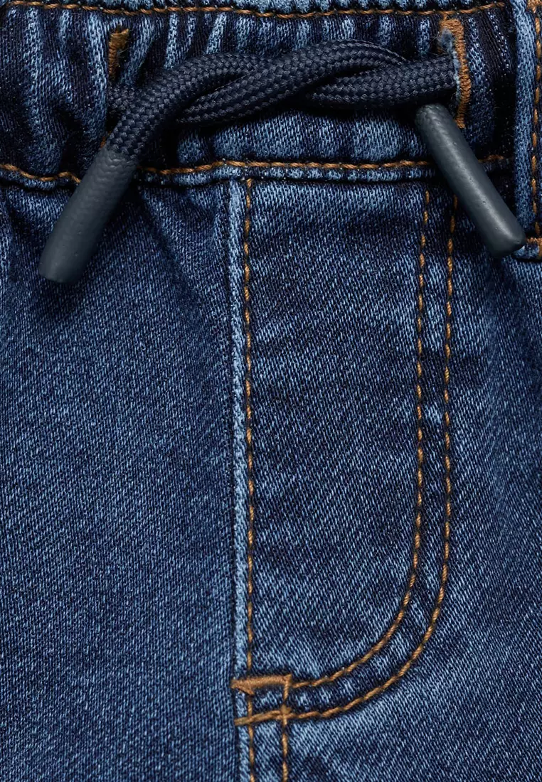 Straight Jeans With Drawstring