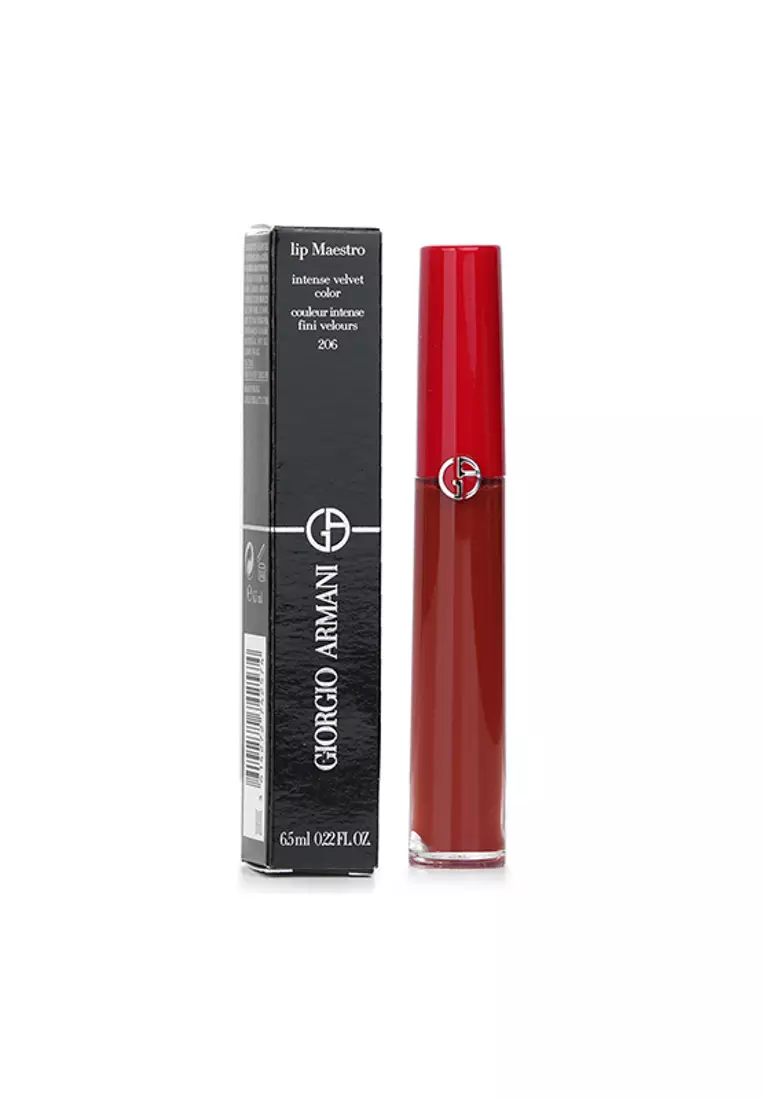 GIORGIO ARMANI - Lip Maestro Intense Velvet Color (Liquid Lipstick) - # 206 (Cedar) 6.5ml/0.22oz