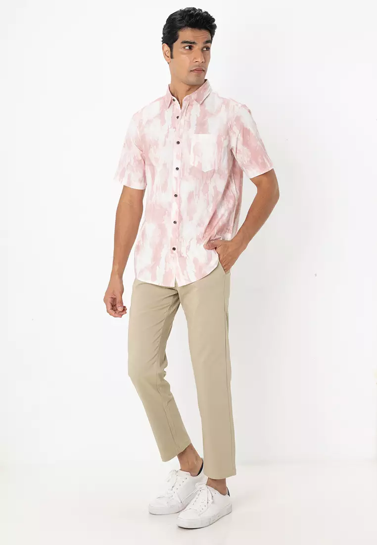 Tie-Dye Print Short Sleeve Shirt