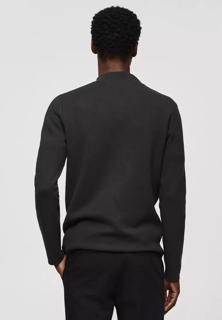 Buy MANGO Man Zipped High Collar Sweater 2024 Online | ZALORA Philippines