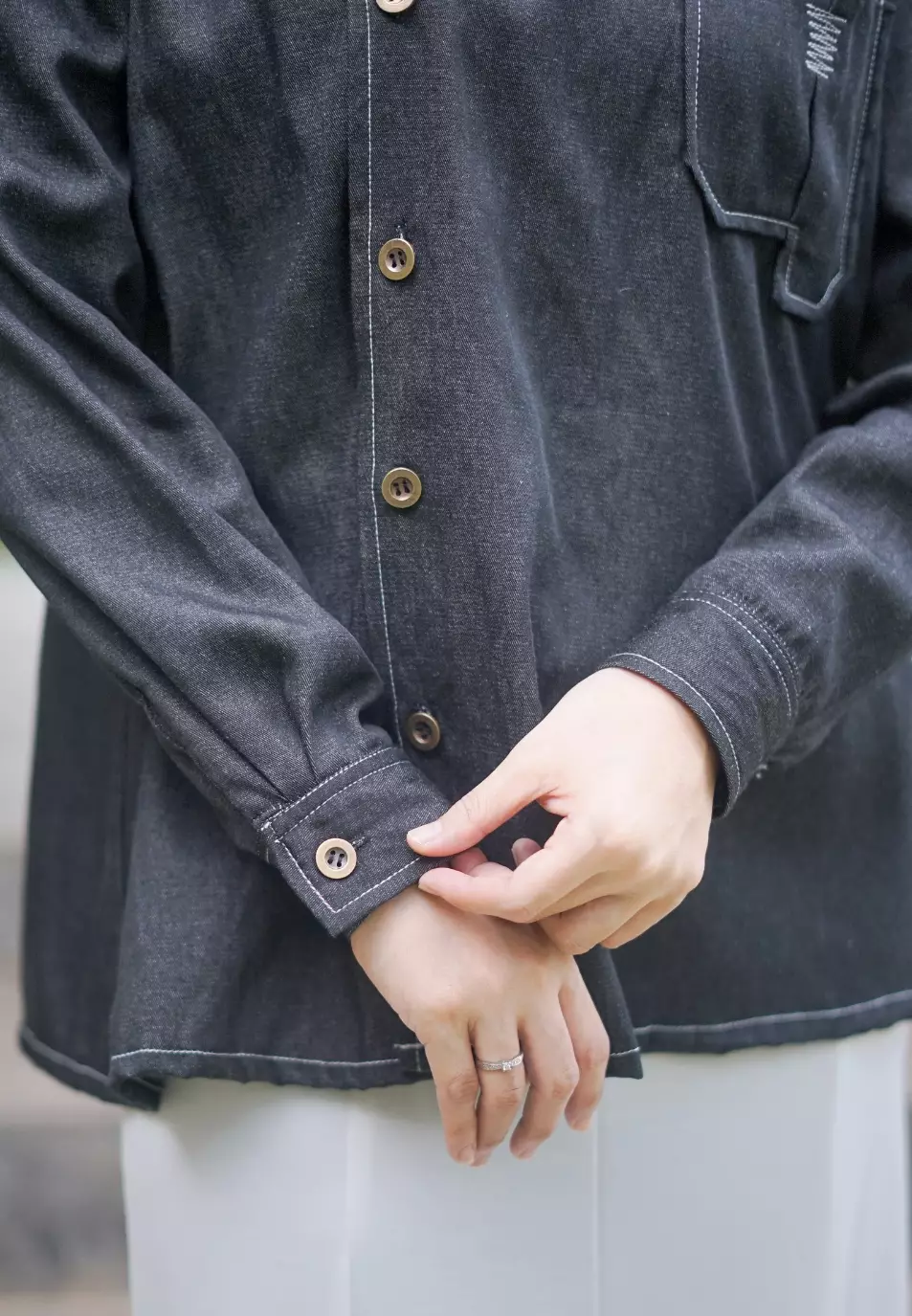 Rossie Denim Shirt - Black Denim