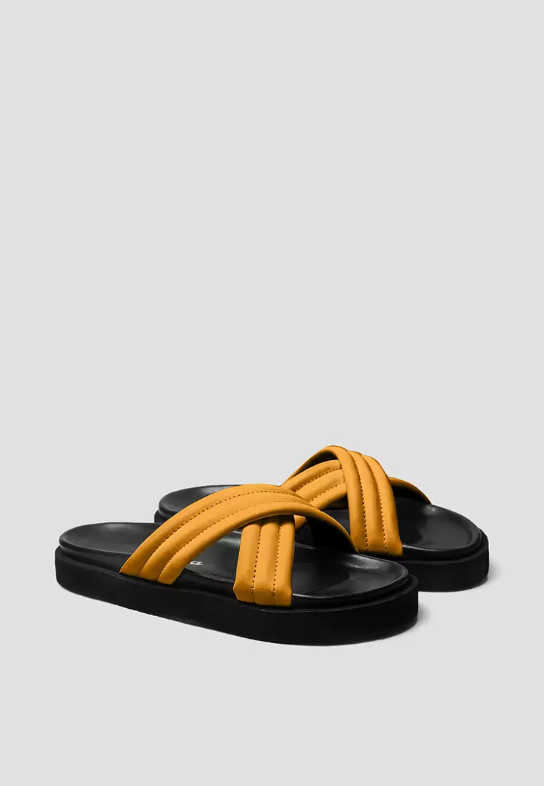 Alice Tan Slide Sandals