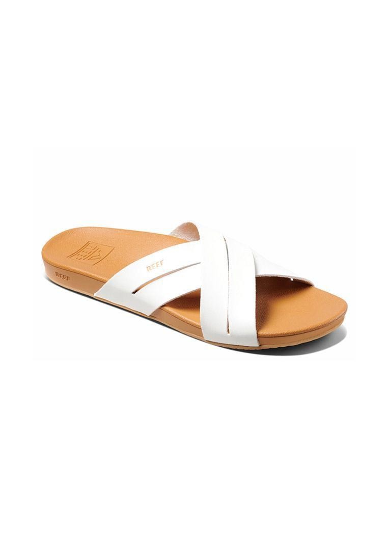 Reef Women Cushion Spring Bloom Slide White/Tan