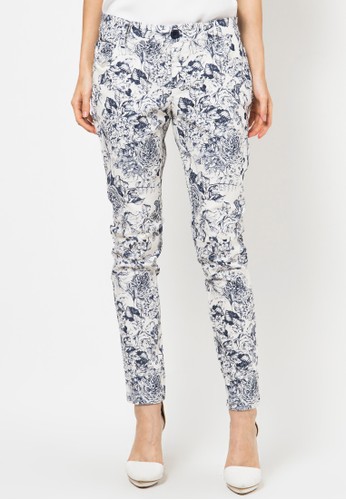 ALESSA Second Skin Skinny Jeans with Floral Motif
