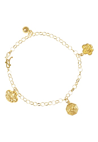 Buy Tomei Auspicious Quadruple Treasures Baby Anklet Tomei Yellow Gold 916 22k 9m Zzsb02 1c Online Zalora Malaysia
