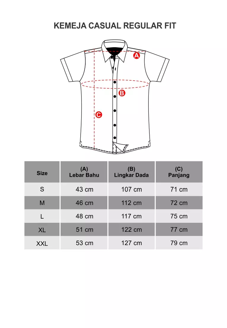 LGS - Alan Shirt - Kemeja Casual Pria Lengan Pendek Motif Polos Saku Depan - Regular Fit - CSH.271.S2001