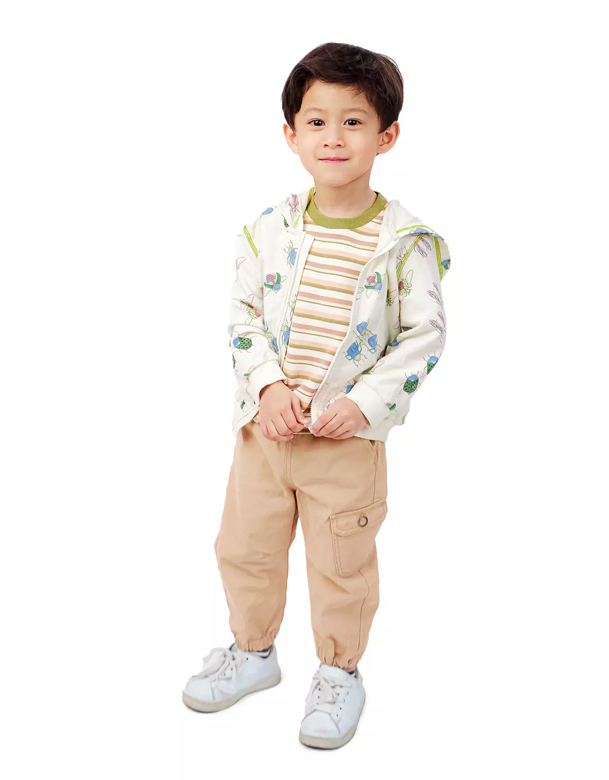 Gingersnaps Baby Hippie Patch Jacket - Jaket Bayi Laki-laki (Putih)