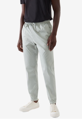 COS grey Slim-Fit Drawstring Cuffed Trousers 1F22AAA3241D26GS_1