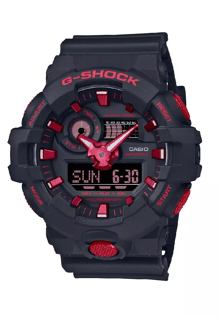 Jual G Shock G Shock Men Ga Bnr A Resin Black Red Original Zalora Indonesia