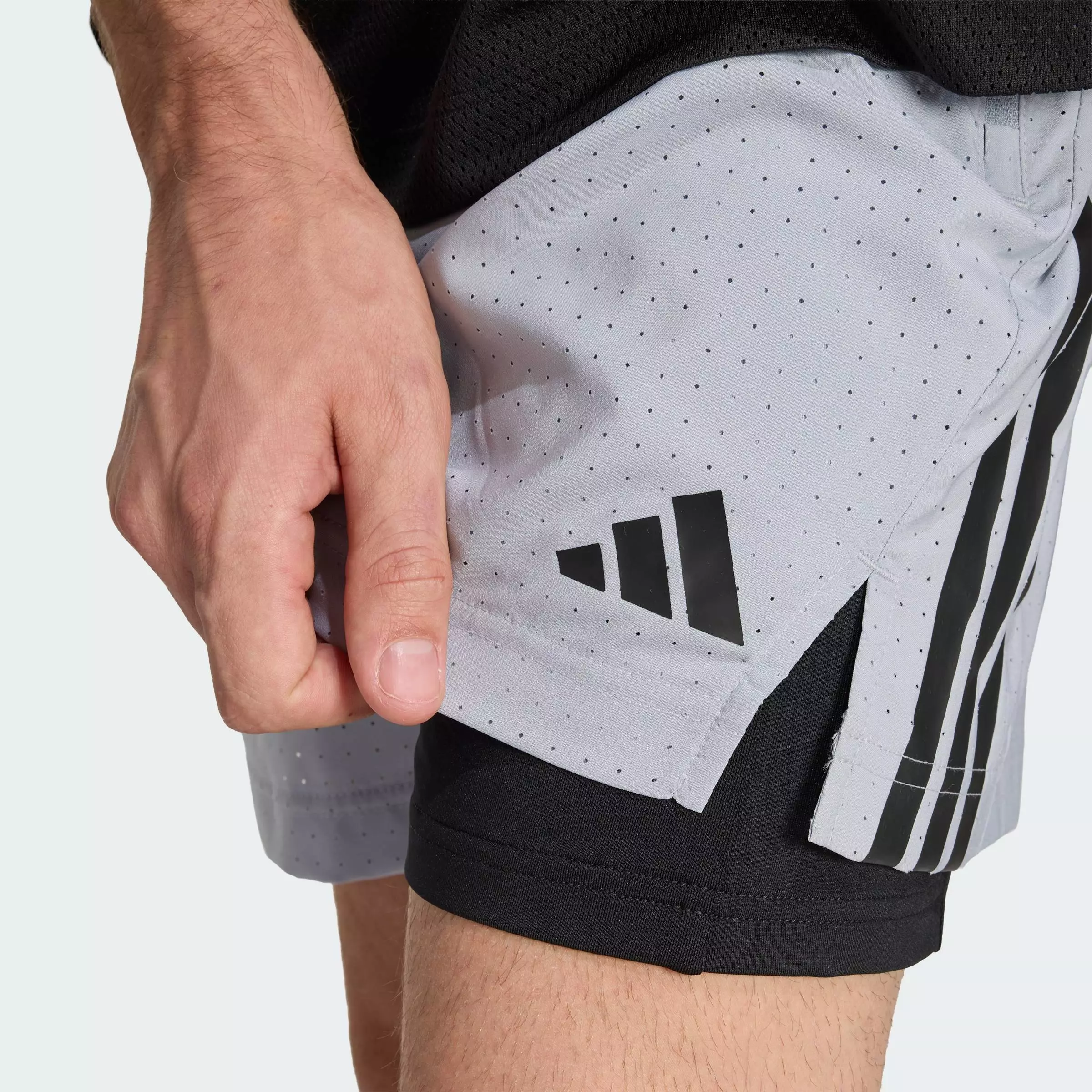 Gym & Training TECH ESSENTIALS WORKOUT 2in1 SHORTS Men Grey KE9634