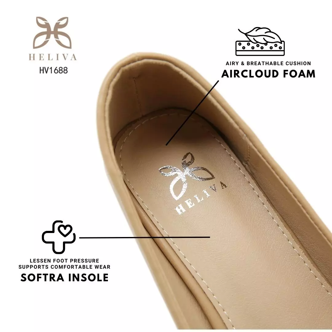 Heliva Leona Women Shoes Frame Square Curved Heel Chunky Sol 4cm HV1688