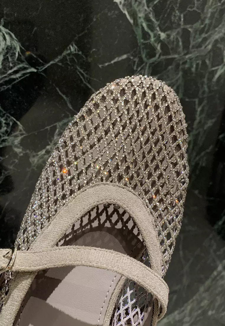 Mesh Hollow Strap Slip-Ons WW3368-2