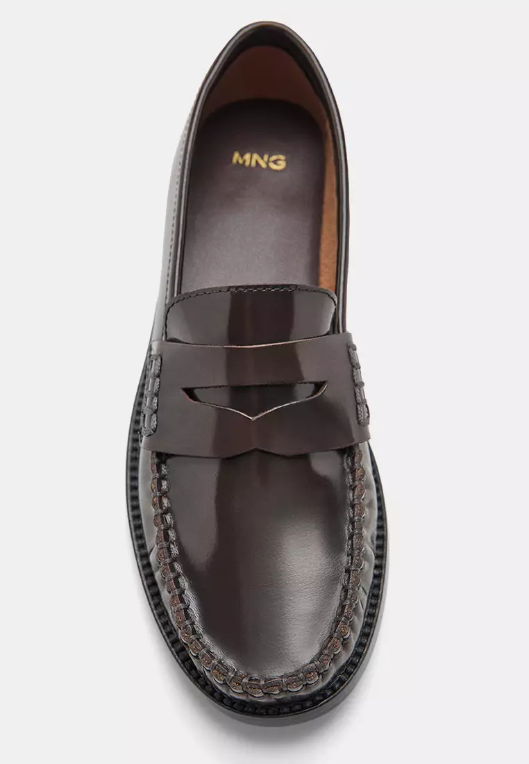 Gathered Leather Moccasins