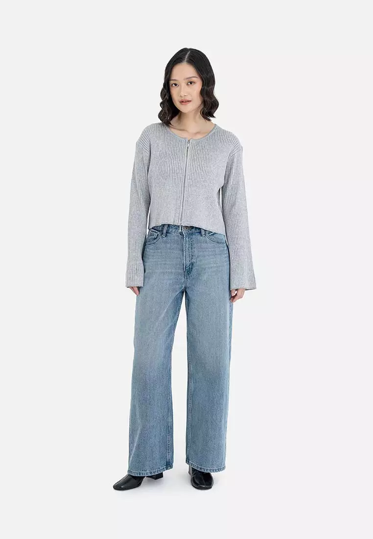 Earth Music & Ecology - Honoka Double Zip Knit Cardigan