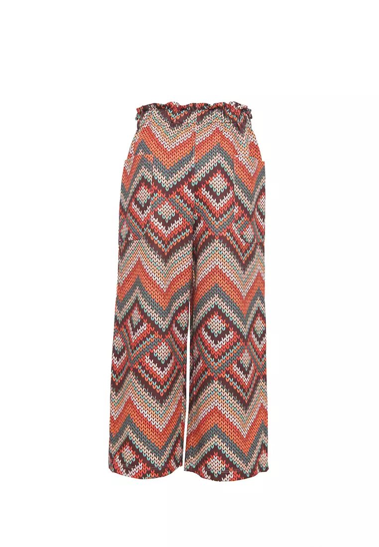 Pito Dito Girl Gransiska Celana Panjang Anak Perempuan Motif Abstrak Warna Multicolor - Size 4