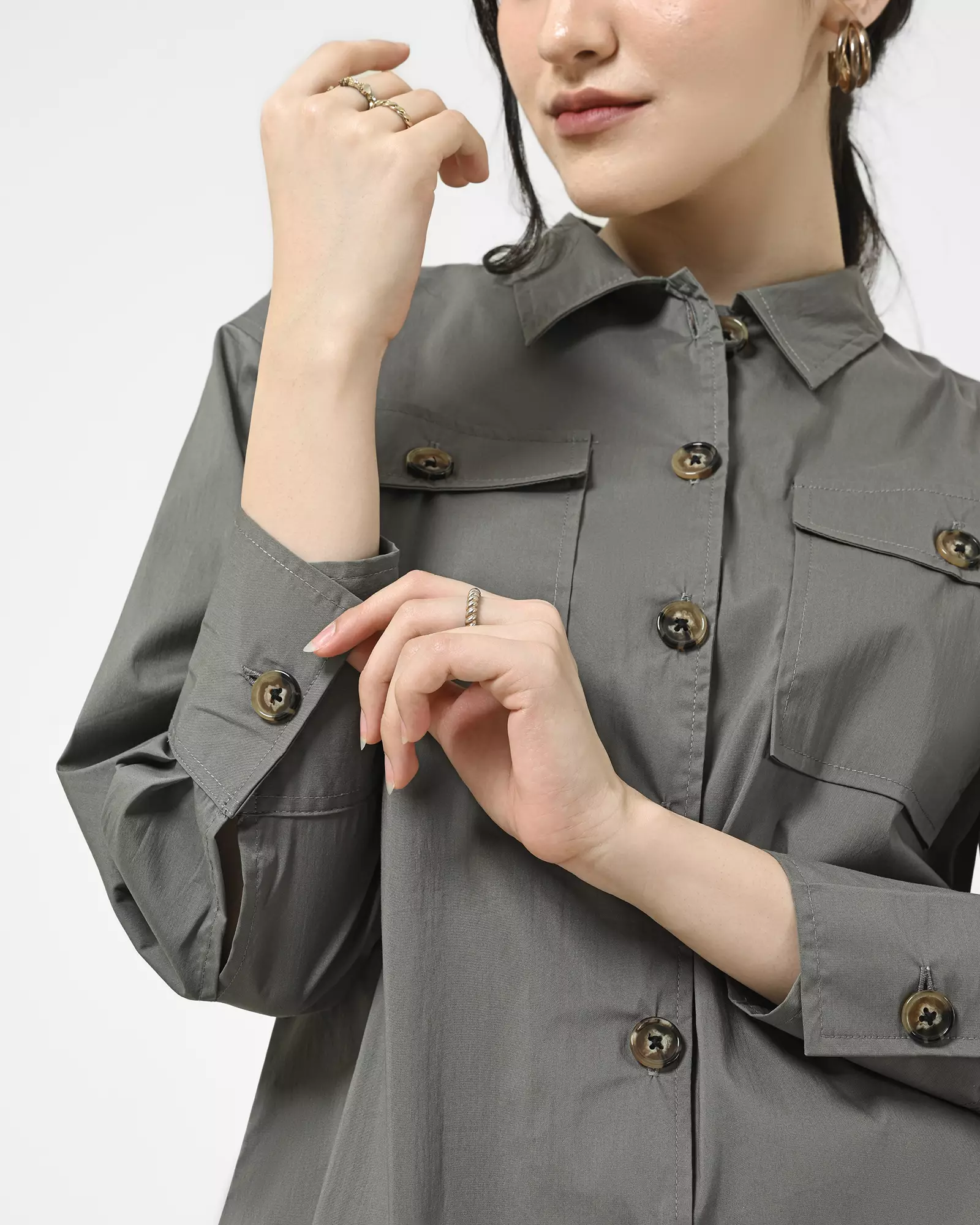 Geulis.id AGARA SHIRT - Taupe