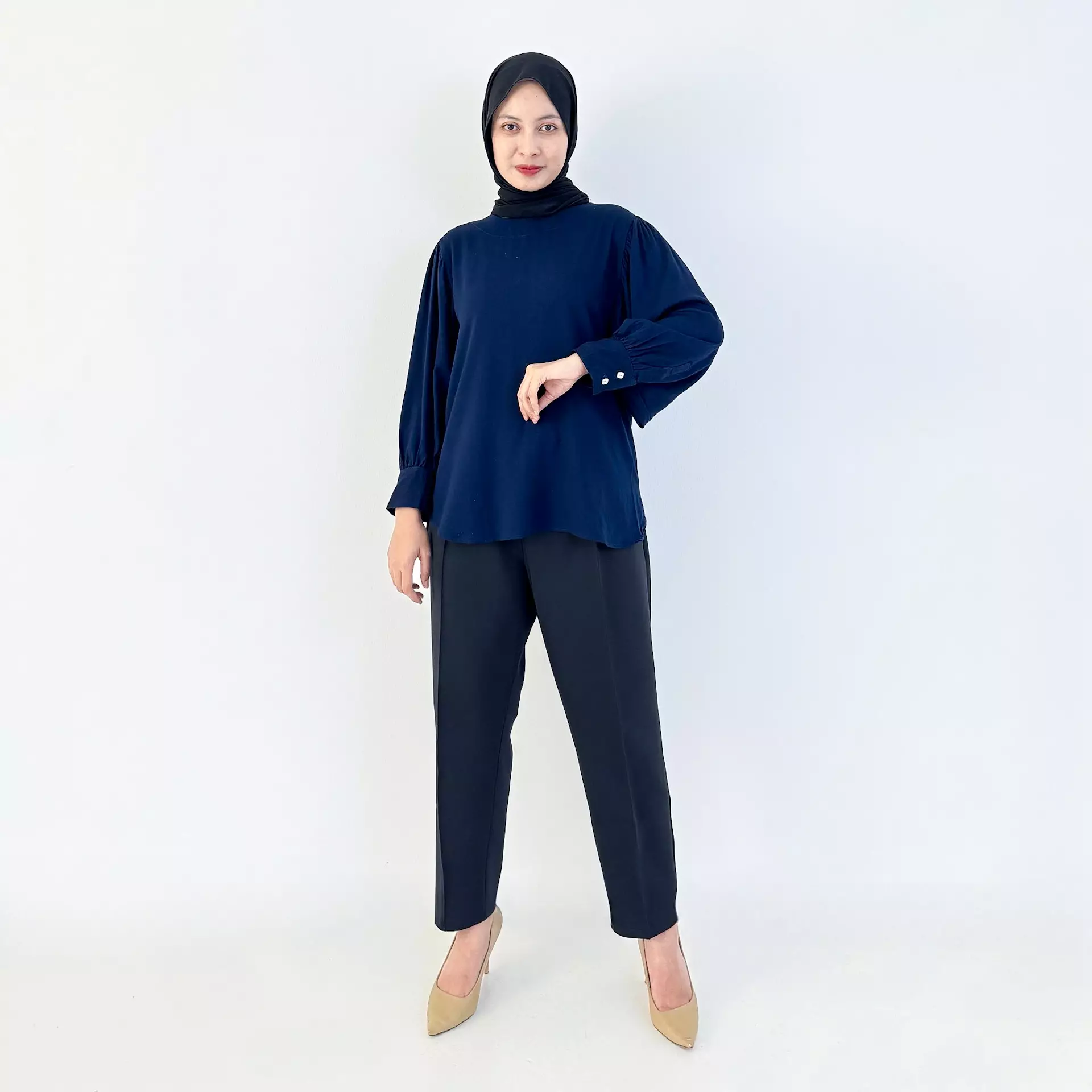 Blouse Cotton Daily - Atasan Lengan Panjang Wanita