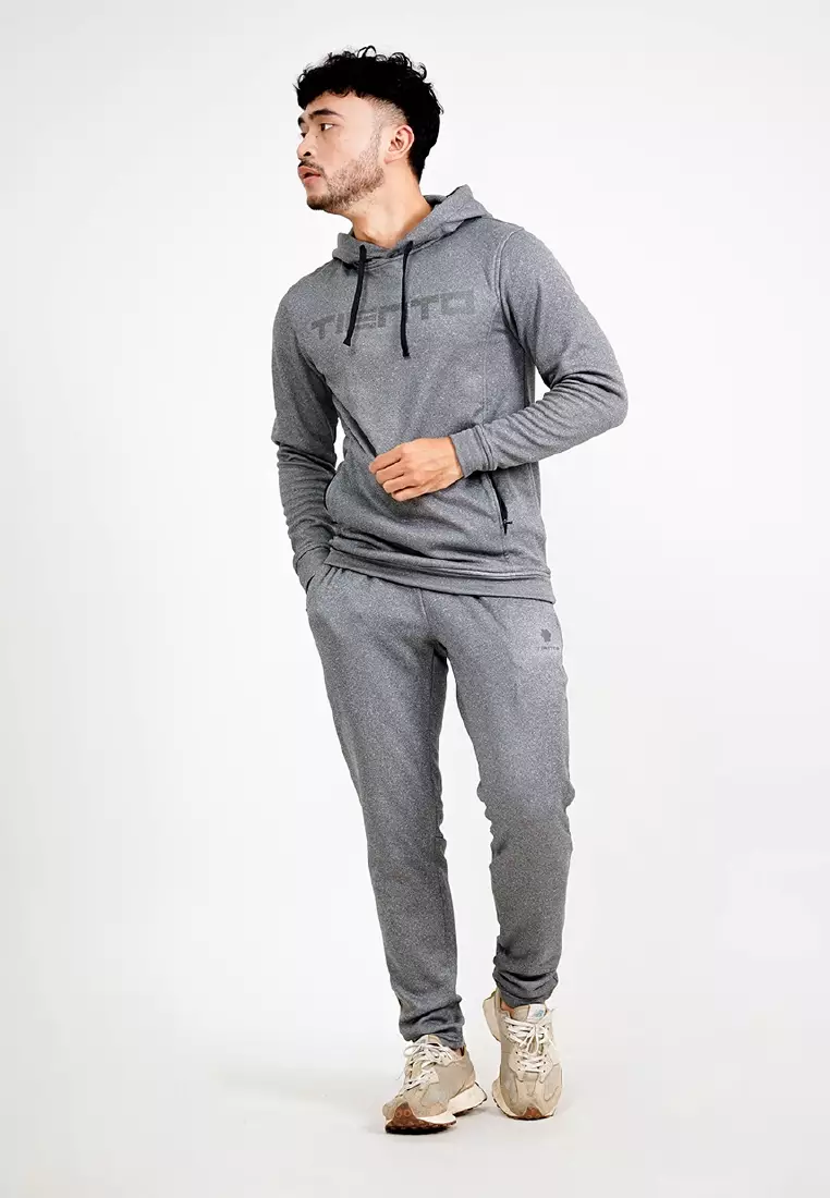 Tiento Sweater Hoodie Sporty Fleece Graphical Sweat Shirt Olahraga Kasual Pria