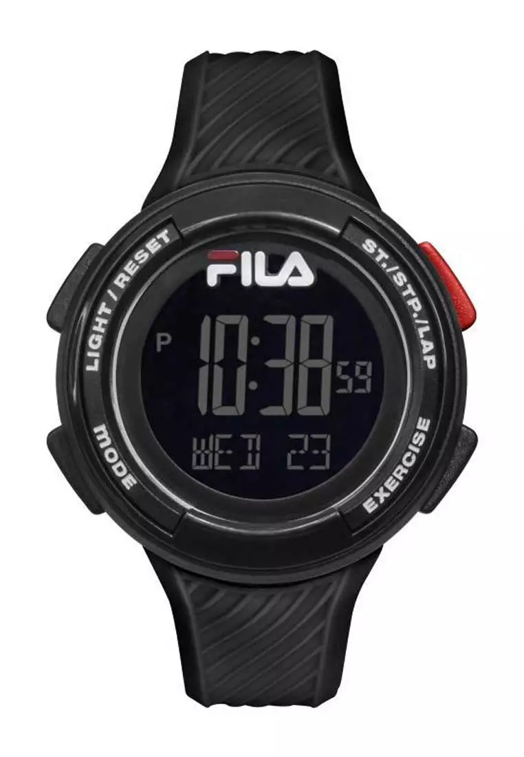 Fila Watches Fila Digital Black Rubber Watch ZALORA