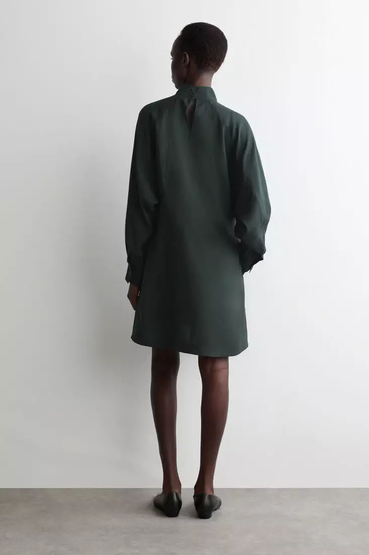 BATWING-SLEEVE MINI DRESS