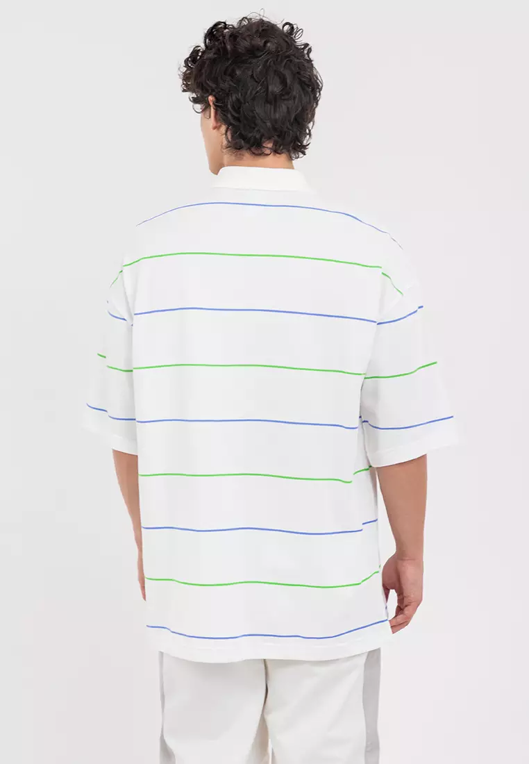 Club Oversized Striped Polo