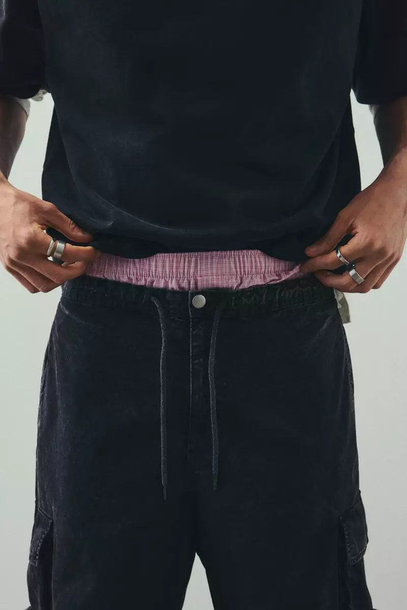 Loose Fit Washed cargo trousers