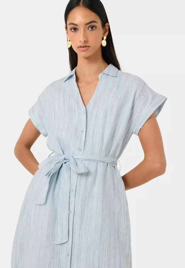 Paris Linen Midi Dress