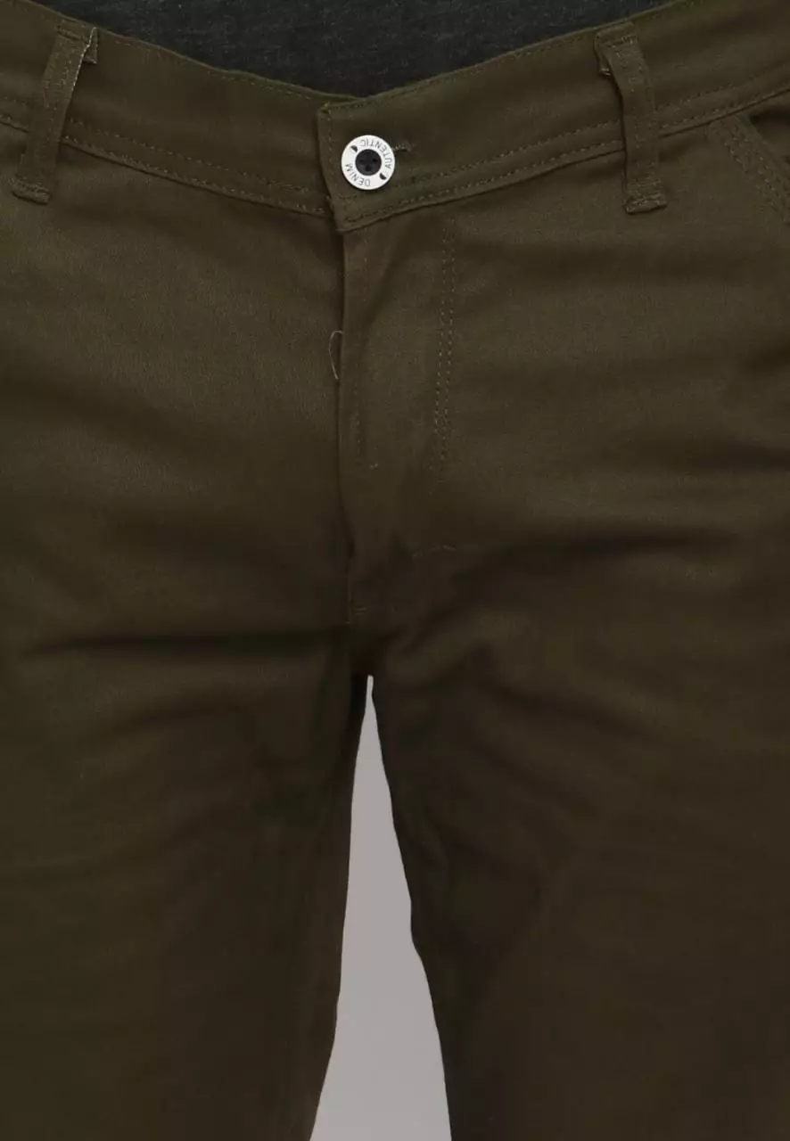 Celana Pria Panjang Chinos Hijau Army Slimfit