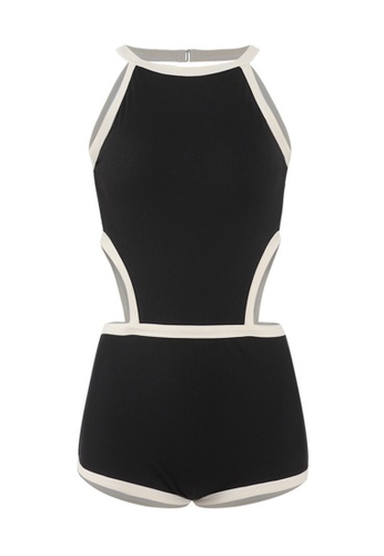 Sunnydaysweety black Small Fresh Sexy Halter One-Piece Swimsuit A21071401 315C5US7A4951EGS_1