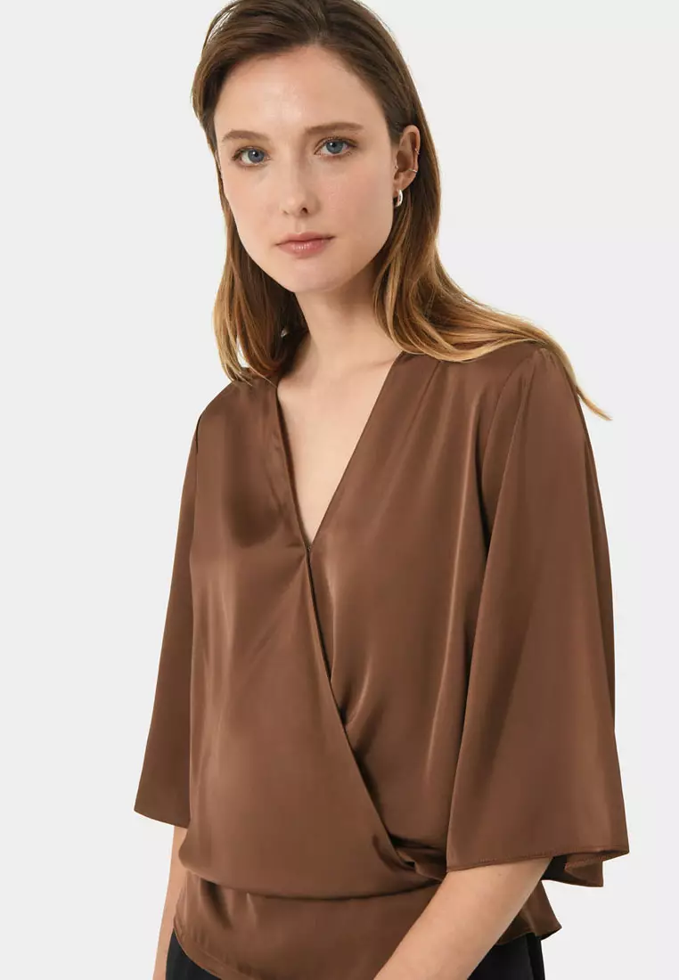 Aviya V-Neck Wrap Blouse