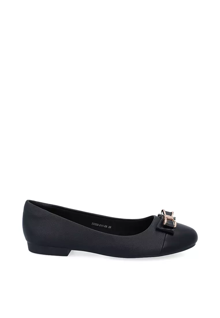 Discount on Carlo Rino  shoes - SKU: Black Ribbonette Ballerinas