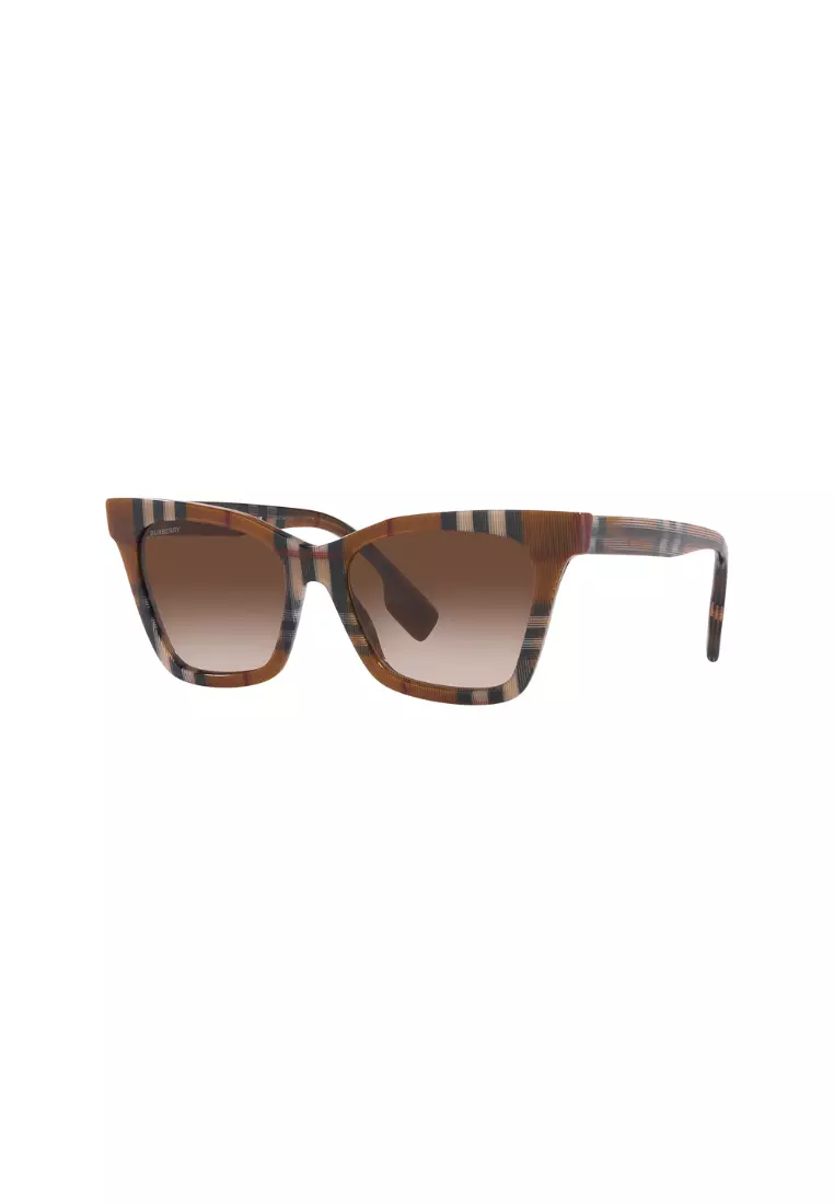 Buy Burberry Burberry Women's Irregular Frame Brown Acetate Sunglasses