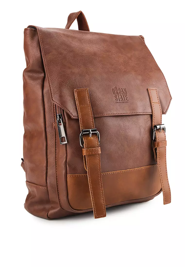 Distressed Leather Relay Backpack