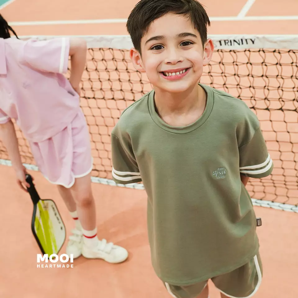 Mooi Kaos Anak Laki - Laki Hunter Top - Army Green