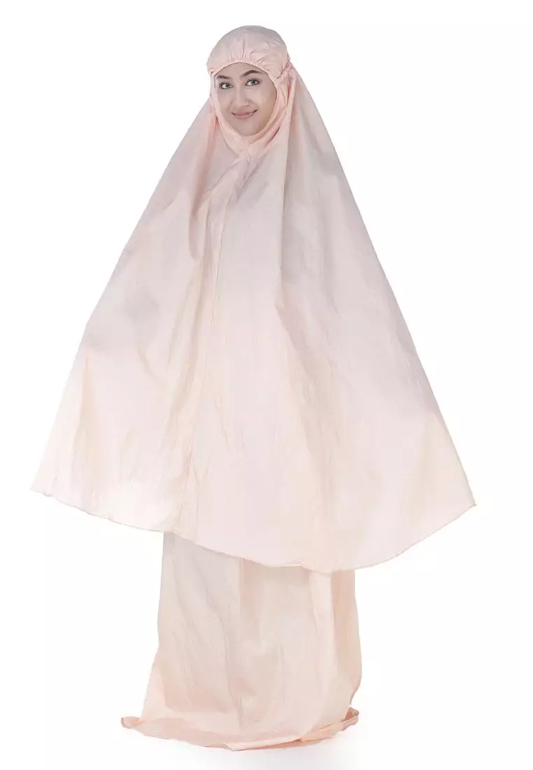 Prayer Set Mukena Travel Parasut Ayra - Pink