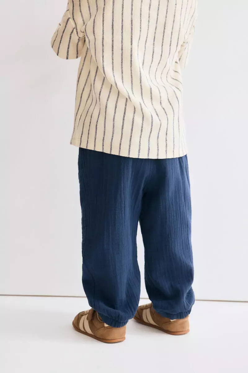 2-pack cotton muslin trousers