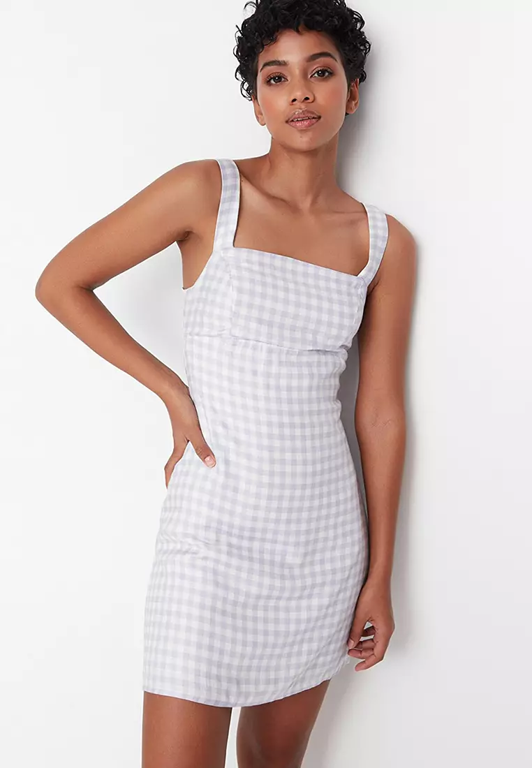 Gingham dresses for adults sale