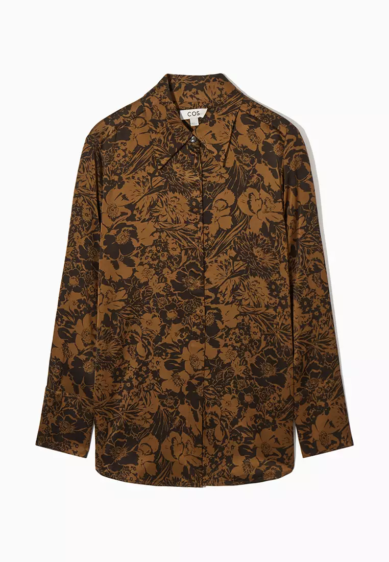 Buy COS Oversized Floral-Print Satin Shirt 2024 Online | ZALORA