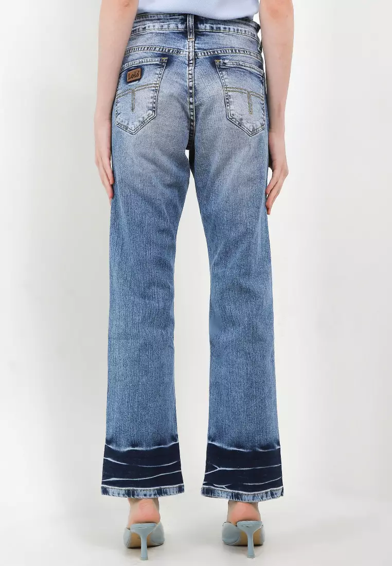 High Waist Straight Denim Pant Fwl369