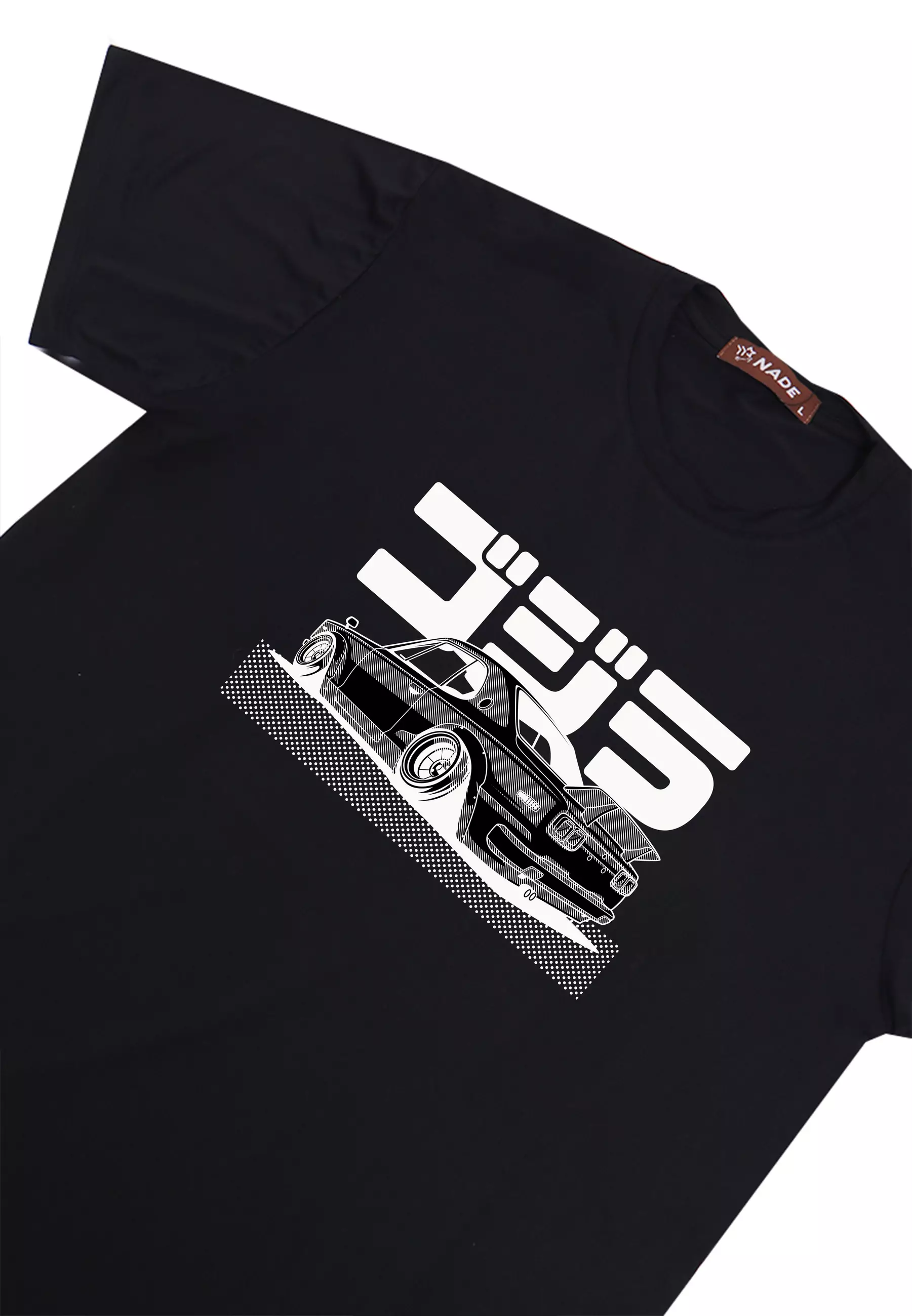 NTC91 kaos gambar mobil jepang nascar distro pria branded anti kusut spandex hitam