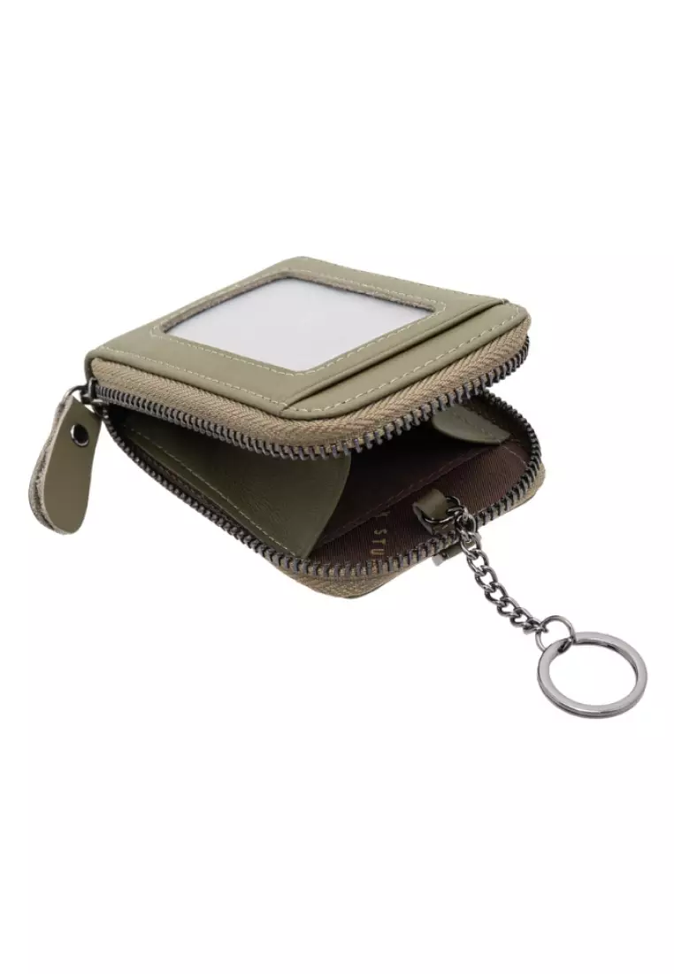 Jack Studio Leather Lanyard ID Zipper Card Holder Pouch JWB 30854